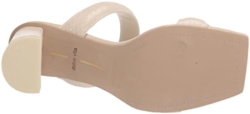 Dolce Vita Women's PASCOE Heeled Sandal, Ivory Embossed Stella, 7 | Image 3