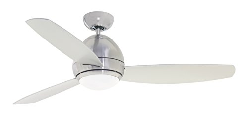 Emerson Ceiling Fans CF252BS Curva 52-Inch Modern Indoor Ceiling Fan With Light And Remote, Brushed Steel Finish