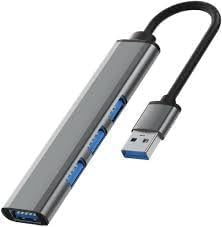 Generic USB Hub 4 Ports, Aluminium Multi-Port Adapter, USB 3.0