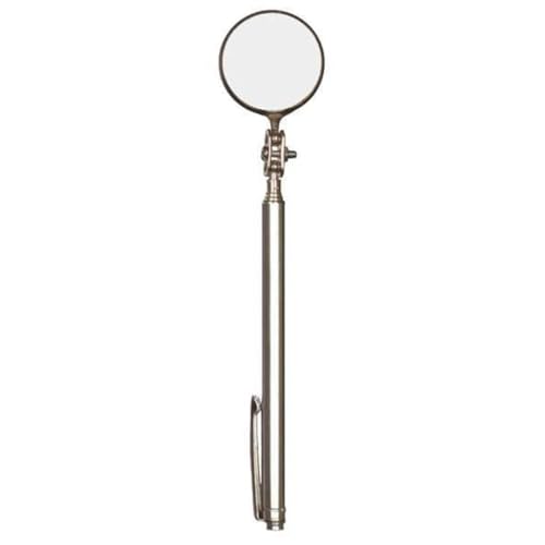 Ullman E-2T Circular Telescoping Pocket Inspection Mirror, 1-1/4" Diameter, 4-1/2" to 18-1/2" Extended Handle Length