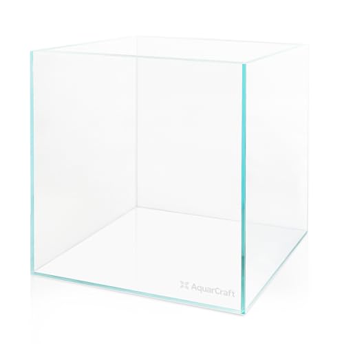Image of 16 Gallon Rimless Aquarium, Ultra Clear Low Iron Cube Tank | 6mm low iron glass, 15.7 x 15.7 x 15.7 in cube design for aquascaping, planted tanks, betta fish and shrimp