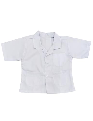 Image of BookMyCostume Doctor Physician White Coat with Stethoscope Medical Professional Community Helper Kids Fancy Dress Costume 4-5 years