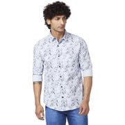 Image of Spykar Men's Regular Fit N /A Full Sleeve Printed Casual Shirts