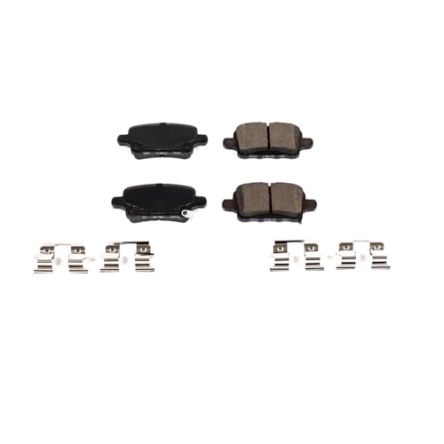 Image of PowerStop Rear Brake Pads for Buick Envision 2021 |LaCrosse 2019 |Regal Sportback 2019-20 |Chevrolet Equinox 2018-21 |GMC Terrain 2021 - Z17 Ceramic Brake Pads with Installation Hardware, 17-1915