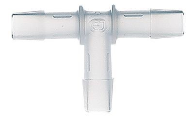 Barbed Tee Connector, PVDF, 3/8", Pack of 10