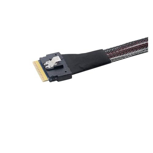 Cable High Speed PCIe 4.0 SlimSAS SFF-8654 a 8 SATA 50cm miniatura 2