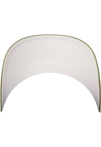 Image of Flexfit Trucker Mesh Fitted Cap | 6-Panel, Mid-Profile, Stretchable Mesh Backing, Flexfit Sweatband, Curved Visor, Silver Undervisor