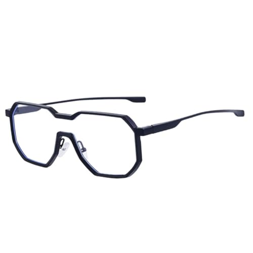 Lunettes de soleil irrégulières femmes noir mat transparent UV400 style punk