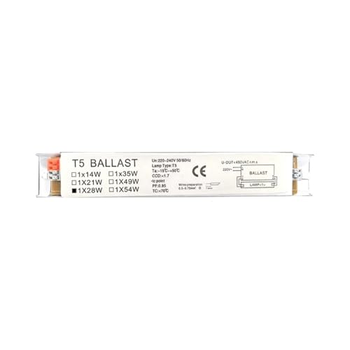 LANAPPTLTG Balastro electrónico T5 de Amplio Voltaje, balastos de lámpara Fluorescente for el hogar, 220-240V(Ivory)