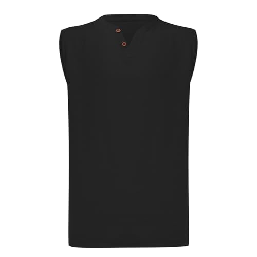 Camiseta de entrenamiento monocolor ligera con cuello en V cómoda estilo tops para hombre
