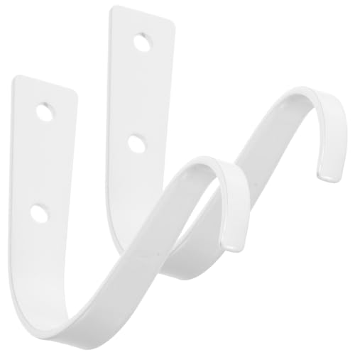 NUOBESTY Lot de 2 Crochets Muraux en Fer Blanc 115 CM pour Paniers à Fleurs Suspendus Supports pour Plantes Suspendues Résistants aux Intempéries Intérieur et Extérieur Fixation Murale