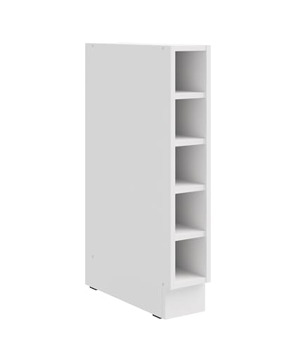 Küchen Unterschrank Regal 15 cm Weiß Küchenzeile Küchenblock Küche Einbauküche
