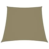 vidaxl parasole a vela ombra tenda da sole elegante moderna anti uv giardino frangisole terrazza balcone in tela oxford a trapezio 3/4x3 m beige