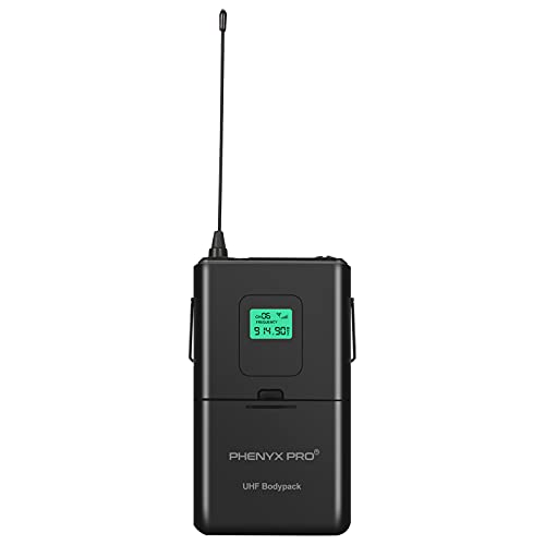 Phenyx Pro Ptu-4000 914.9Mhz Wireless Bodypack Transmitter, 260Ft Operation Coverage #TOP7