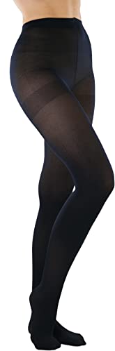 Image of ToBeInStyle Women's Opaque Pantyhose Tights w /Silver Metallic Dragon Print