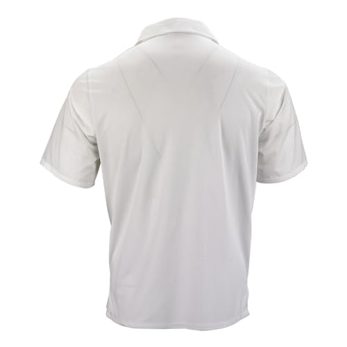 Image of Mercer Culinary M60200WHL Millennia Unisex Cook Shirt with Wicking Mesh Back, Large, White