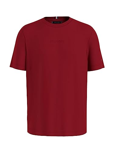 Tommy Hilfiger Monotype Small Chest Placement - Camiseta para hombre, rojo, XL