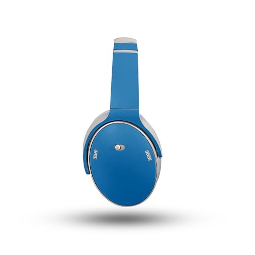 Image of Headphone Skin Compatible with Bose QuietComfort Headphones (2023) - Solid Blue - Premium 3M Vinyl Protective Wrap Decal Cover - Easy to Apply | Crafted in The USA by MightySkins