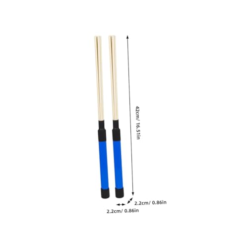 Par de baquetas para percusión en madera color azul miniatura 2