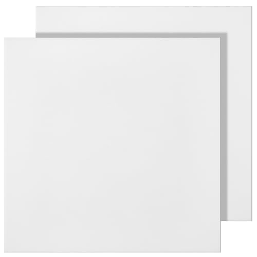 Image of Sasylvia 2 Pcs Virgin PTFE Sheet 6 x 6 Inch, 1 /8 inch Thick Industrial Plastic Board for Machining, Insulation, Gasket and Electrical Applications