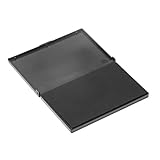 Ink Pad for Rubber Stamps, Stamp Pad for Clear Impression Stamping, Quality Felt Pad Black Ink, Red Ink, Blue Ink (Black, M (2.7 * 4.3))