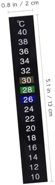 Gadpiparty 10pcs Temperature Sticker, Temperature Strips, for Aquarium Monitoring Celsius Display Easy Peel Adhesive for Accurate Fish Tank Use - 1