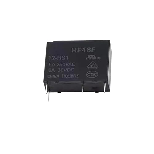 5 relais HF46F-5-HS1 Subminiature 5V normalement ouverts à 4 broches Hongfa