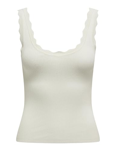 Top Jdynanna Jacqueline de Yong en maille anti-transparence Cloud Dancer L