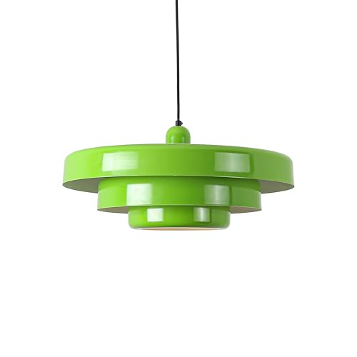 FCTWAKS Modern Large Pendant Light Fixture, 17.7 inch Vintage Green