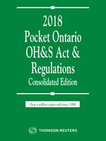 Unknown Binding Pocket Ontario OH&S Act & Regulations 2018 - Conso Book