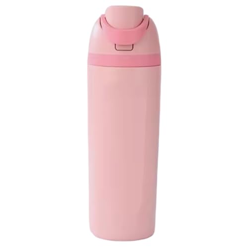 DUTHINGS - DUTHINGS Insulated Stainless Steel Water Bottle with Straw, 24 oz – Leakproof, BPA-Free Reusable Sports & Travel Bottle with Replacement Straw and Cleaning Brush (PINK/S)
