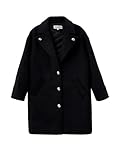  PATRIZIA PEPE cappotto lungo bi-materiale in misto lana e cashmere nero