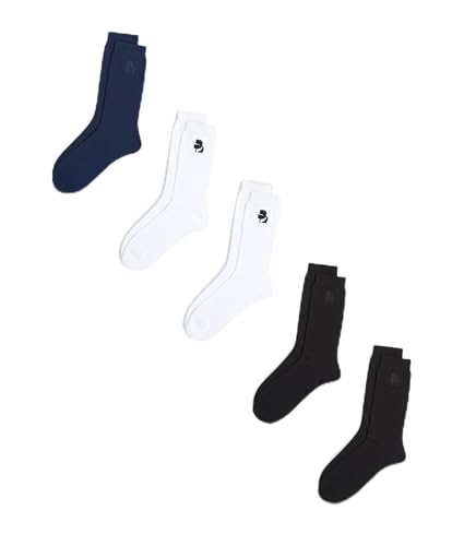 KARL LAGERFELD Herren K/Kameo Logo Sock (5 Pack) Schwarz/Blau/Weiß 39-42