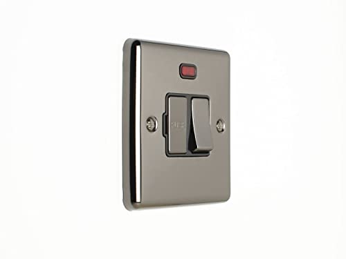 EUROLITE Enhance Black Nickel Switched Fuse SPUR with NEON Light ENSWFN BNB