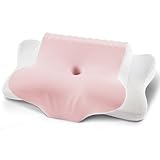 Camping Pillow Memory Foam Pillows,Cooling Ergonomic Dual-Sided Orthopedic Neck Cervical Pillow with Ice Silk Pillowcase, Breathable Contour Pillow for Travel, Side, Back, Stomach Sleepers