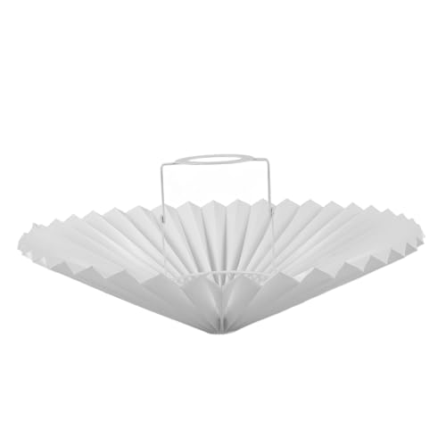 Garneck 可旋転?形プリーツランプシェード 軽量耐久 ホテル 家用ライトカバー 柔らかな光で目に優しい 寝室 リビング対応装飾ランプカバー