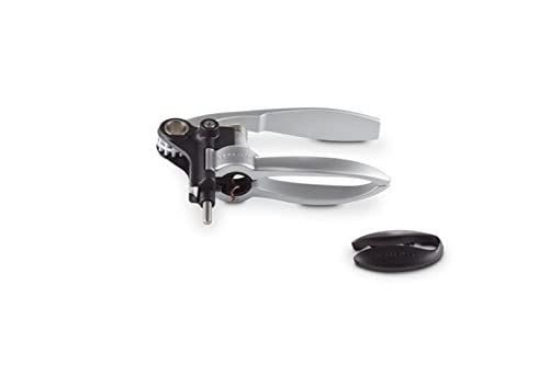 Le Creuset Lever Corkscrew and Foil Cutter Wine Accessory Gift Set, for All Cork Types, LM-250, Satin Chrome, 49005000000100