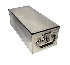 Crevita Stainless Steel Locker Boxes,Jewellery Boxes, Cash Box,Bank Locker Box,Check book Box, Peti Size - 8 Inch (L-21.5 / W-10 / H-8 CM) Cash Box (B0BJMW7JMZ) Amazon Price History, Amazon Price Tracker