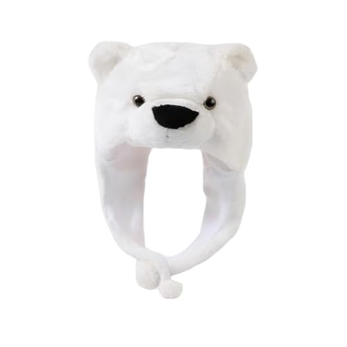 DKUWBJAS Polar Bear Hat with White Bear Ears -...