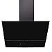 SIA AGTC60BL 60cm Black Angled Sliding Glass Cooker Hood Kitchen Extractor Fan