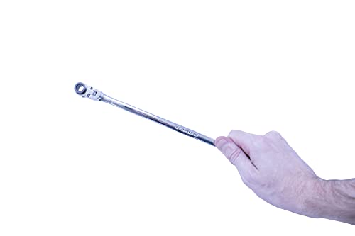 Mountain Rm810 8X10Mm Automotive Reversible Double Box Ratcheting Wrench For Garages, Repair Shops, And Diy, Universal Spline, 90 Tooth Design, 180 Degree Rotating Head, Raised Box End Gear, Silver #TOP5
