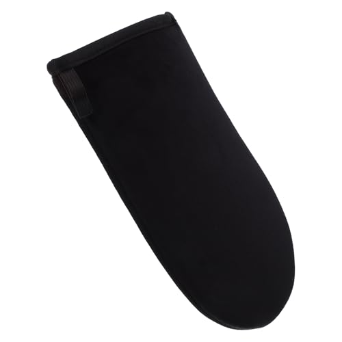 DIYEAH Guante Aplicador de Bronceado de Felpa Negra, Reutilizable y Suave para Aplicación Uniforme de Loción Autobronceadora en Cuerpo y Espalda, Herramienta sin Sol para Cuidado Piel