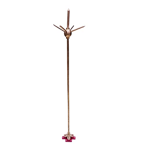 Image of Brass Copper Lightning Arrester 9.2 mm diameter and 915 mm in length And Elapp Epoxy electrical Insulator (red) For Lightning Arrester (pack of 10) for Lightning Arrester