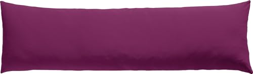 REDBEST Seitenschläferkissenbezug Single- Jersey San Francisco, Beere Größe 40x140 - weiche Qualität, bügelfrei, praktischer Reißverschluss, 100% Baumwolle