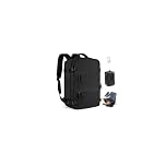 SZLX Vacuum Travel Backpack with Pump, Ryanair Travel Ruscksack Cabin Size Carry-on Luggage Women, Airbag Backpack with Vacuum System Waterproof Men's Vacuum Suitcase