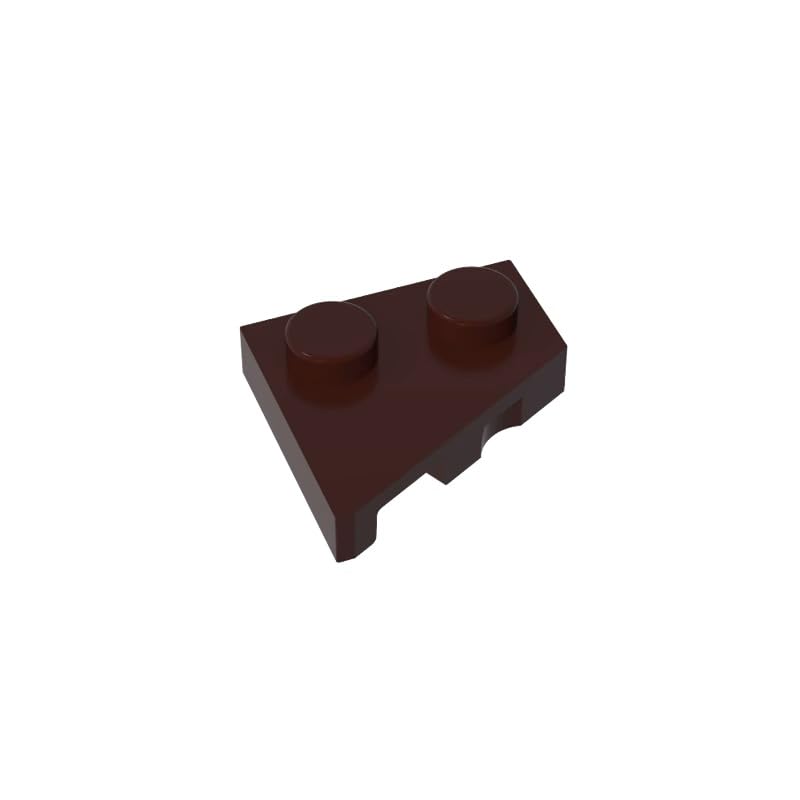 XYEIUGO 24307 Circular Plate Wedge Plate 2x2 Right, Dark Brown, 50 PCS — image 1