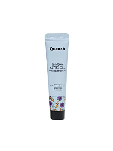 Image of Quench Birch Please Hydro Fresh Daily Moisturizer with SPF 40+ PA+++ | 2-in-1 Moisturizer & Sunscreen| Hydrates & Protects Skin with Birch Juice & Sea Buckthorn| Made in Korea, 15ml