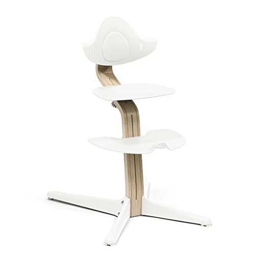 Image of Nomi Chair by Stokke, White - Inspires Active Sitting - Tool-Free, Seamless Adjustability - Includes Stable Footrest & Anti-Tilt Wheels - Holds Up to 330 lbs