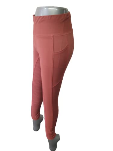 Cwell Equine NEW Full Silicone Grip Rajstopy do jazdy konnej bryczesy kieszeń na telefon Marsala