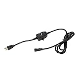 Leckage Winter Outdoor Schmelzmatte Netzkabel für zuverlässige Stromversorgung sichere Anwendung (Black, 1.9m)